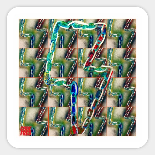 Chains of Color Sticker by CODE FRED